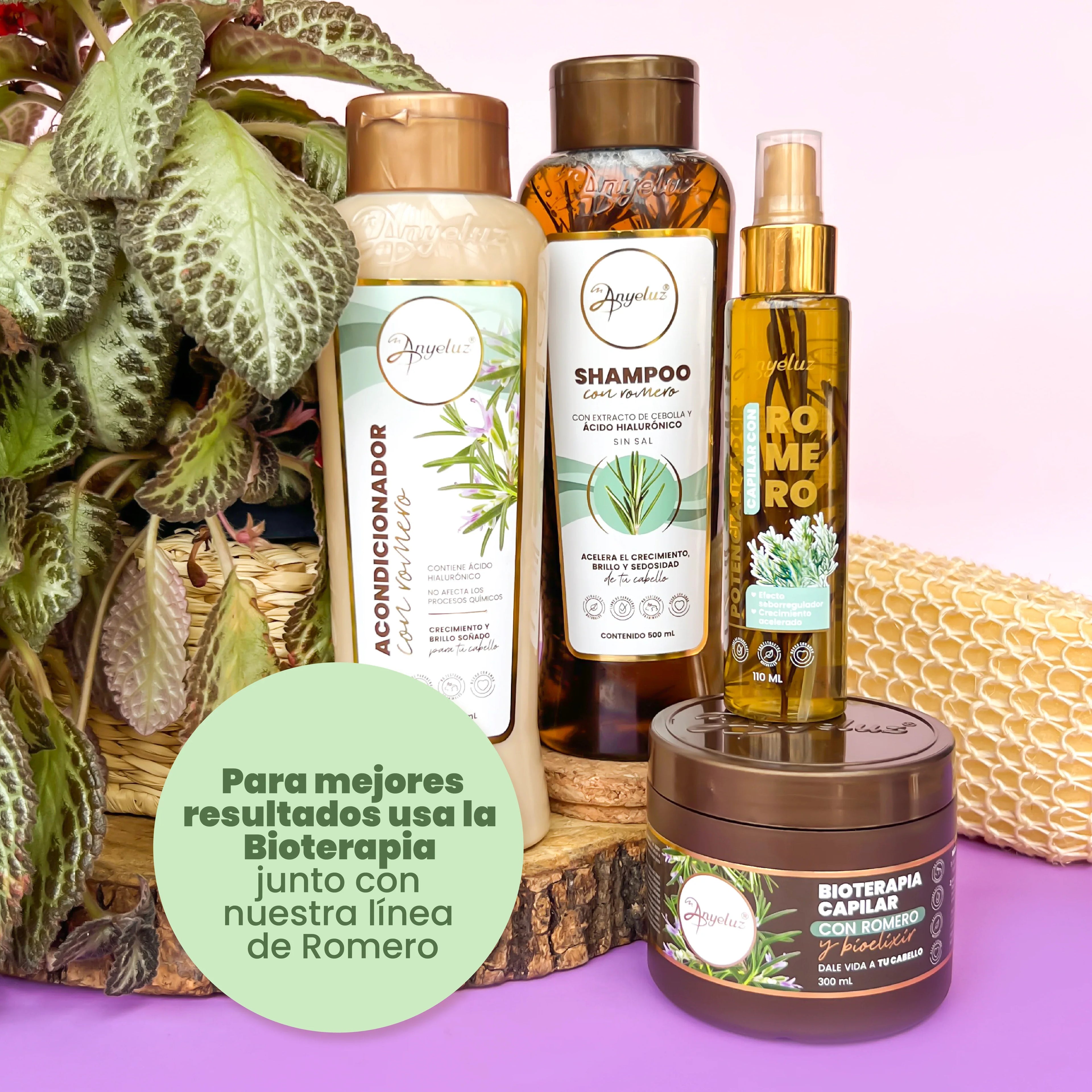 BIOTERAPIA CAPILAR CON ROMERO Y BIOELIXIR ANYELUZ 300ml
