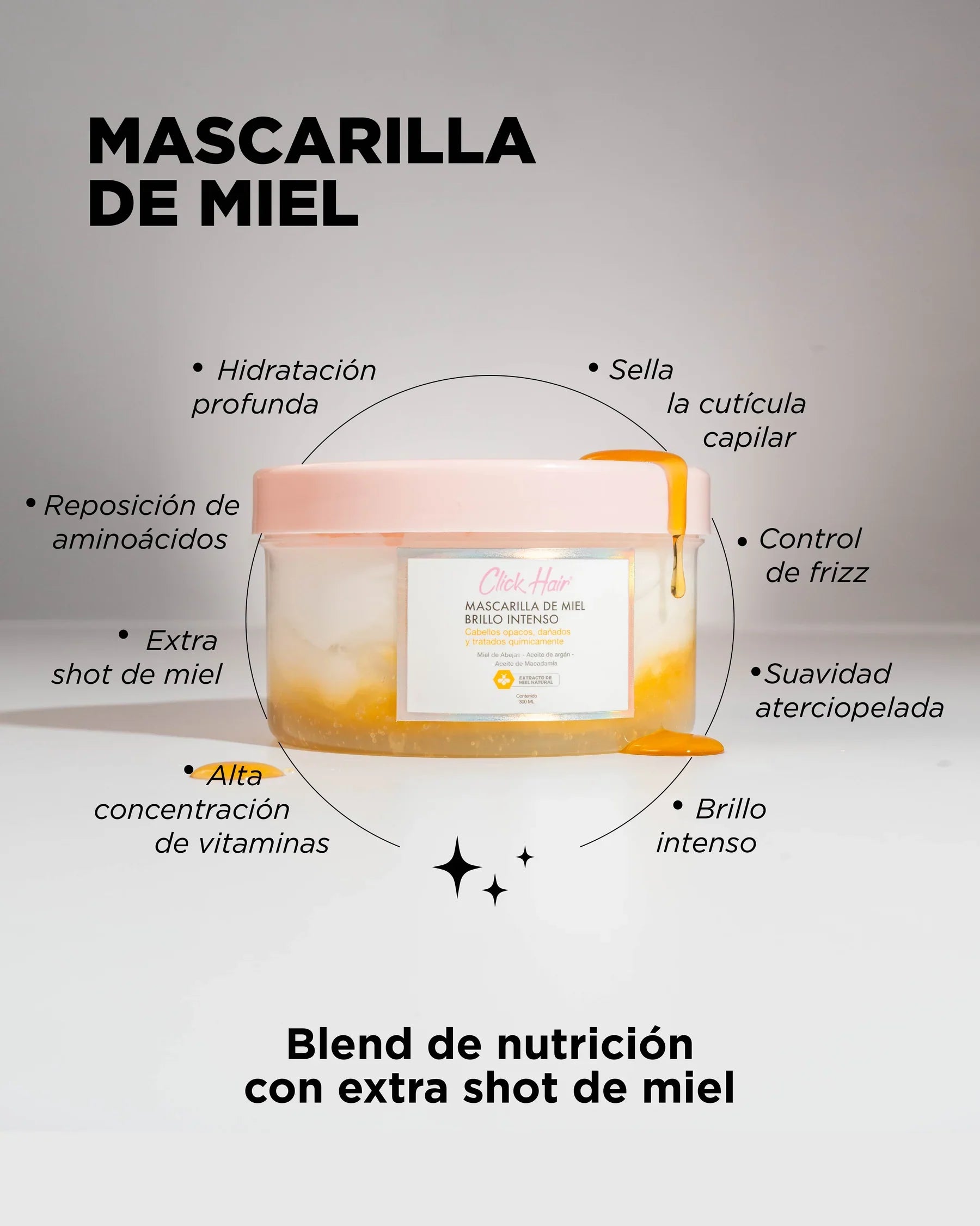 MASCARILLA DE MIEL CLICK HAIR 300 ml