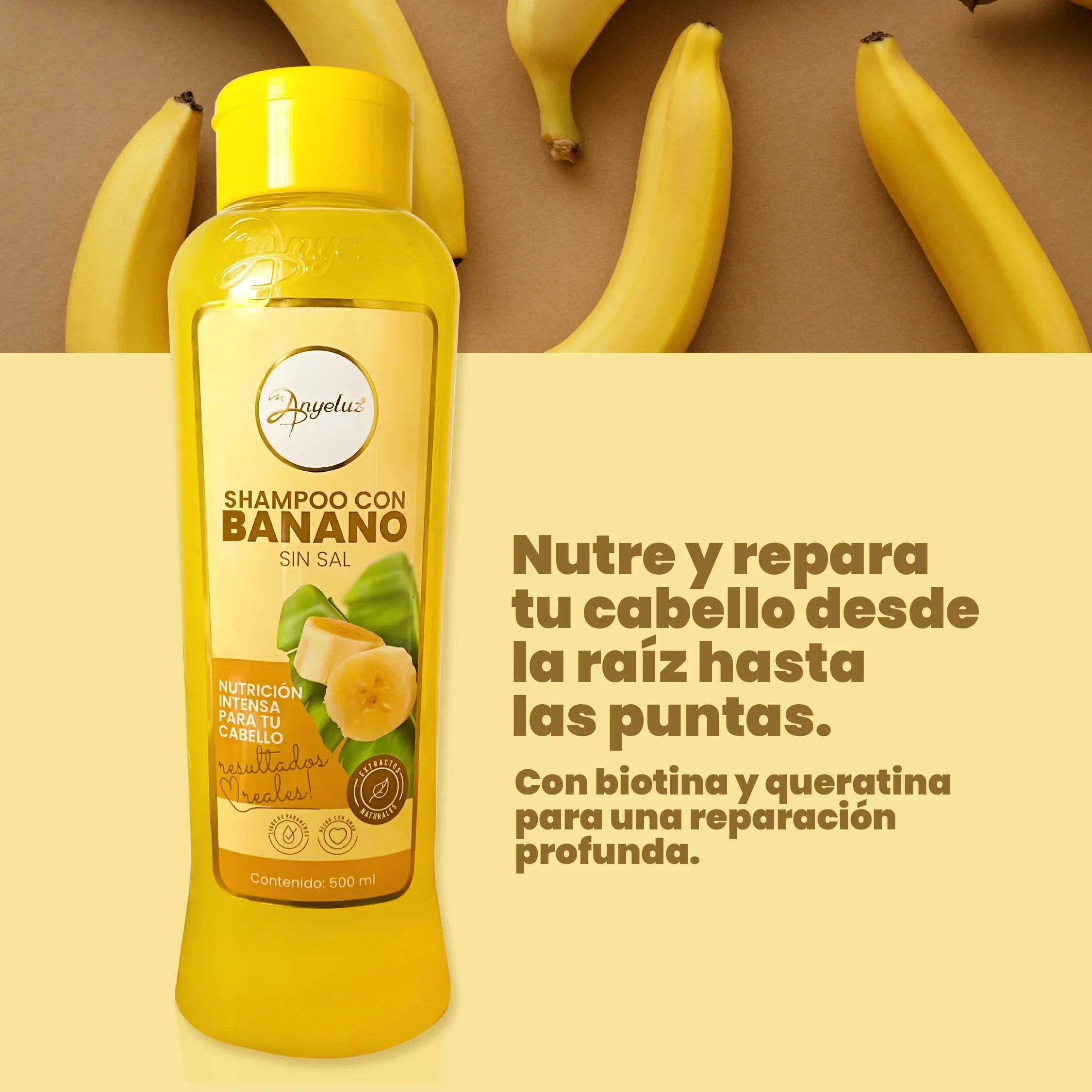 SHAMPOO CON BANANO ANYELUZ 500ml
