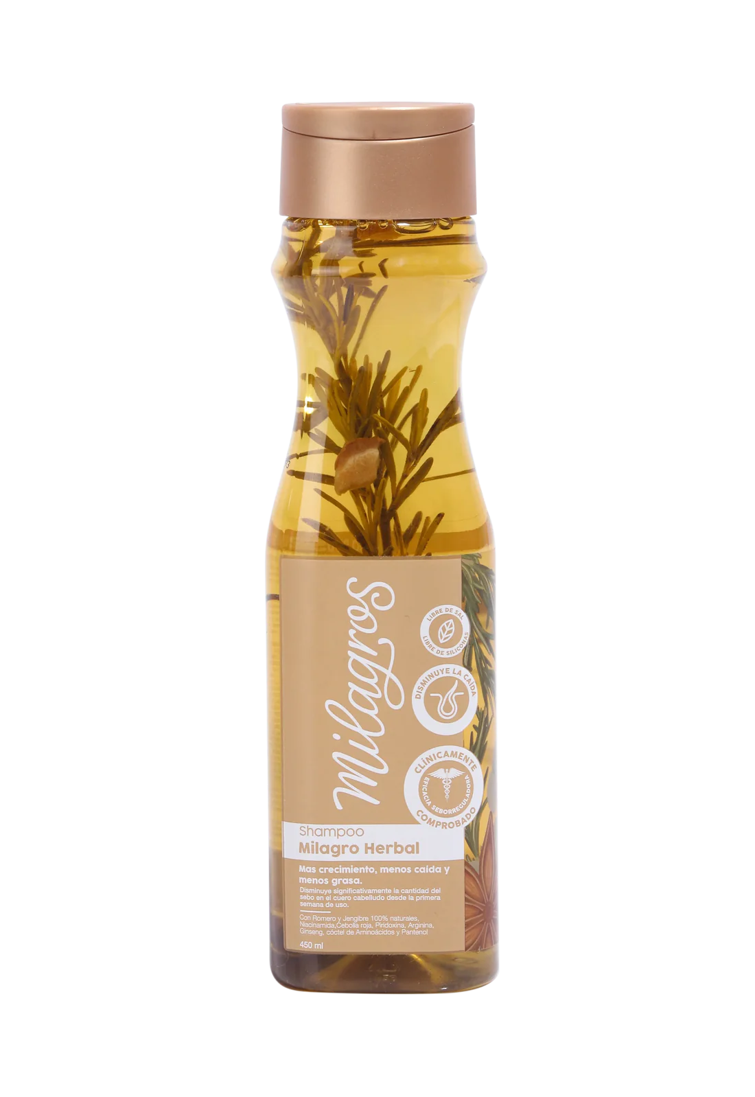 SHAMPOO MILAGRO HERBAL CON ROMERO MILAGROS 450 g