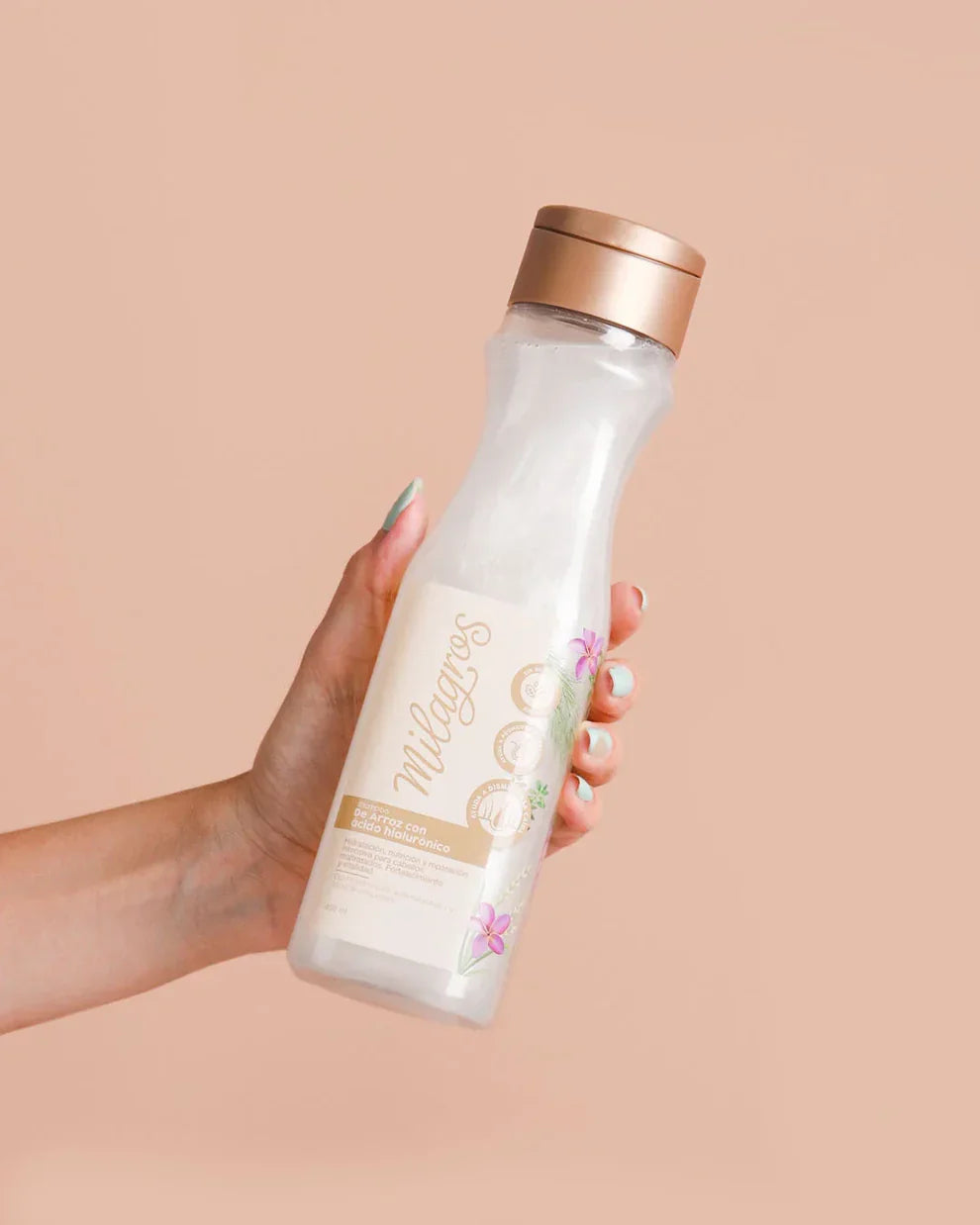 SHAMPOO DE ARROZ CON ÁCIDO HIALURONICO MILAGROS 450 g