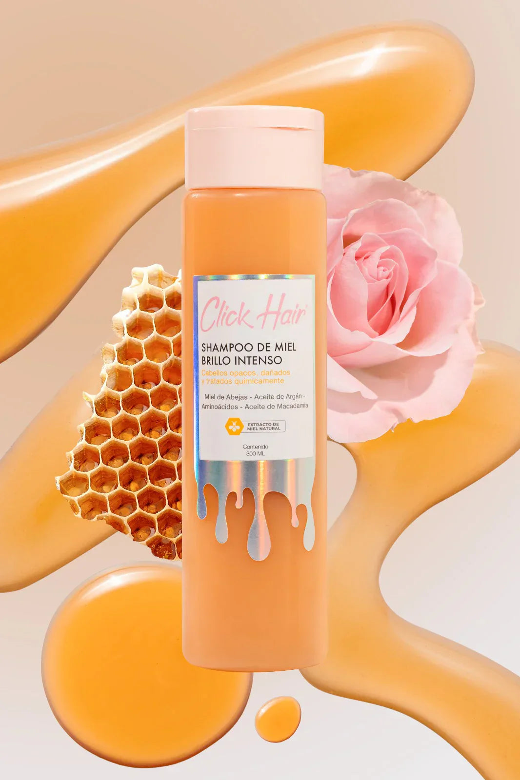 SHAMPOO DE MIEL BRILLO INTENSO CLICK HAIR 300 ml