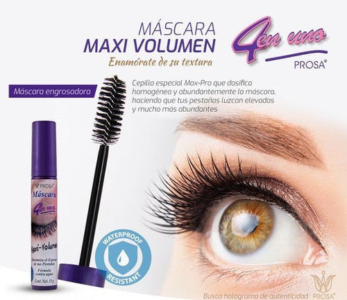 MASCARA MAXI-VOLUMEN SILICON MORADA PROSA 13g